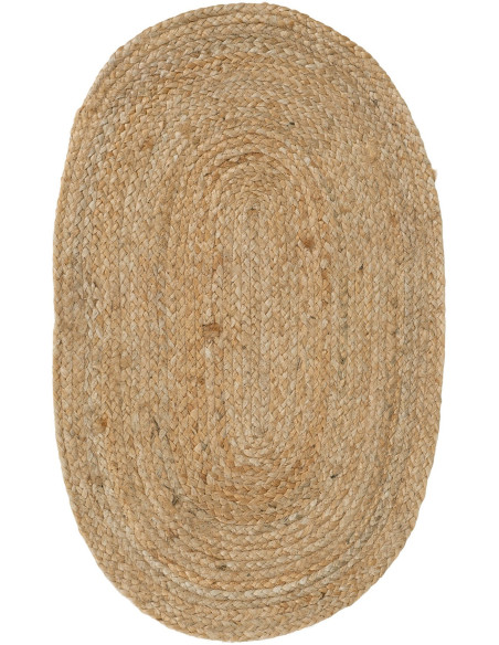 Paillasson ovale en jute tressé naturel 50x80 cm Bombay House Nordic - 1