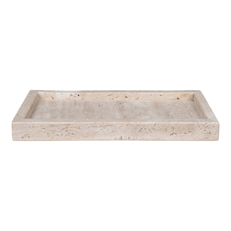 Plateau décoratif travertin naturel 30,5x15x3 cm Kervinager House Nordic - 3
