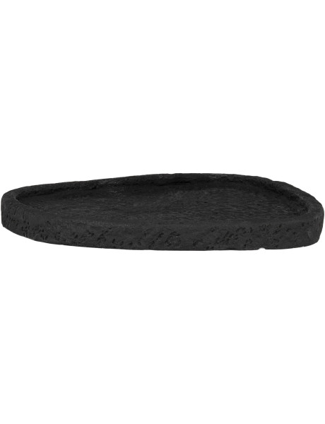 Plateau décoratif organique en ciment noir 26,5x26x2 cm Melriktoft House Nordic - 1
