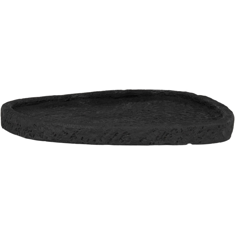 Plateau décoratif organique en ciment noir 26,5x26x2 cm Melriktoft House Nordic - 1