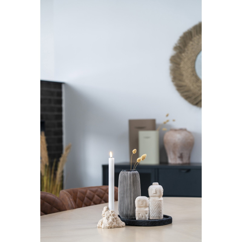 Plateau décoratif organique en ciment noir 26,5x26x2 cm Melriktoft House Nordic - 2