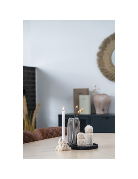 Plateau décoratif organique en ciment noir 26,5x26x2 cm Melriktoft House Nordic - 2