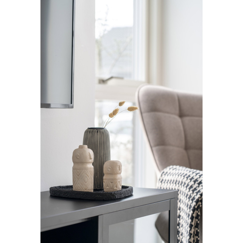 Plateau décoratif organique en ciment noir 26,5x26x2 cm Melriktoft House Nordic - 3