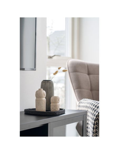 Plateau décoratif organique en ciment noir 26,5x26x2 cm Melriktoft House Nordic - 3