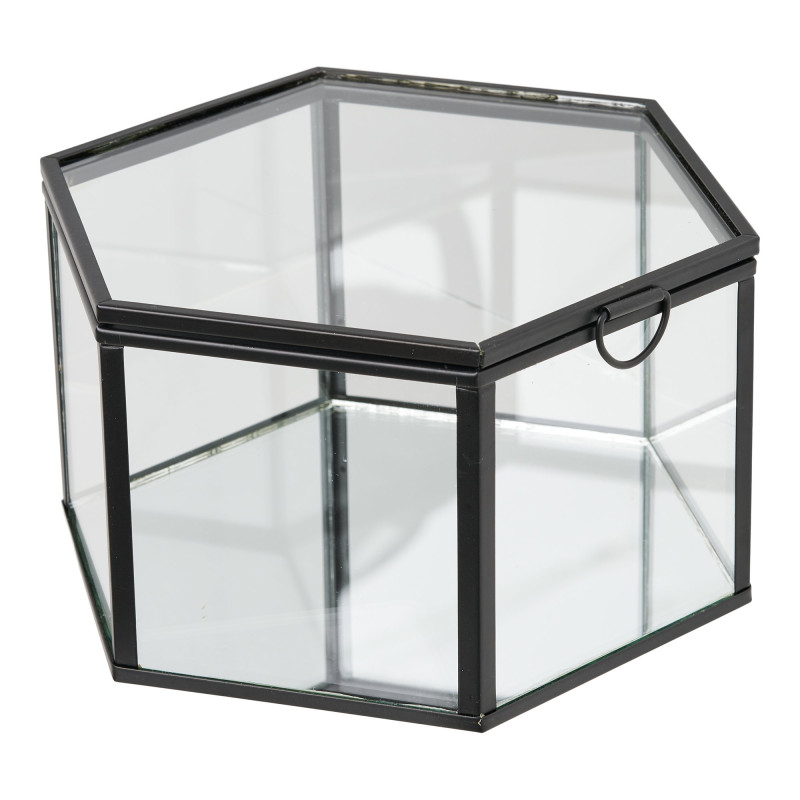 Lot de 2 boîtes à bijoux en verre et métal noir 11/16 cm Torpe House Nordic - 4