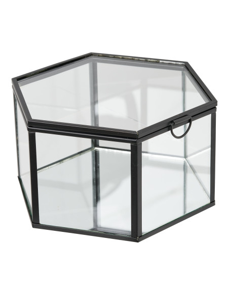 Lot de 2 boîtes à bijoux en verre et métal noir 11/16 cm Torpe House Nordic - 4