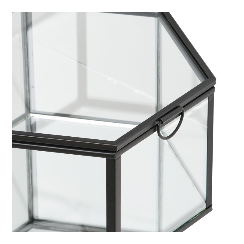 Lot de 2 boîtes à bijoux en verre et métal noir 11/16 cm Torpe House Nordic - 5
