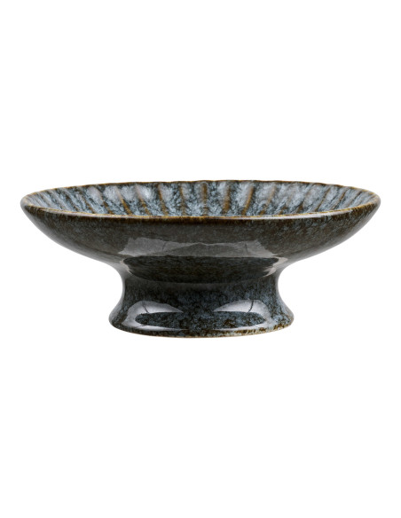 Coupe sur pied en céramique bleu ardoise Ø20,5x7 cm Fenrikdal House Nordic - 3