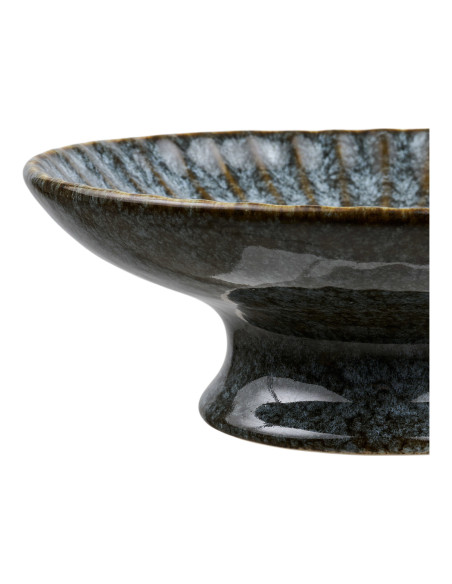 Coupe sur pied en céramique bleu ardoise Ø20,5x7 cm Fenrikdal House Nordic - 4
