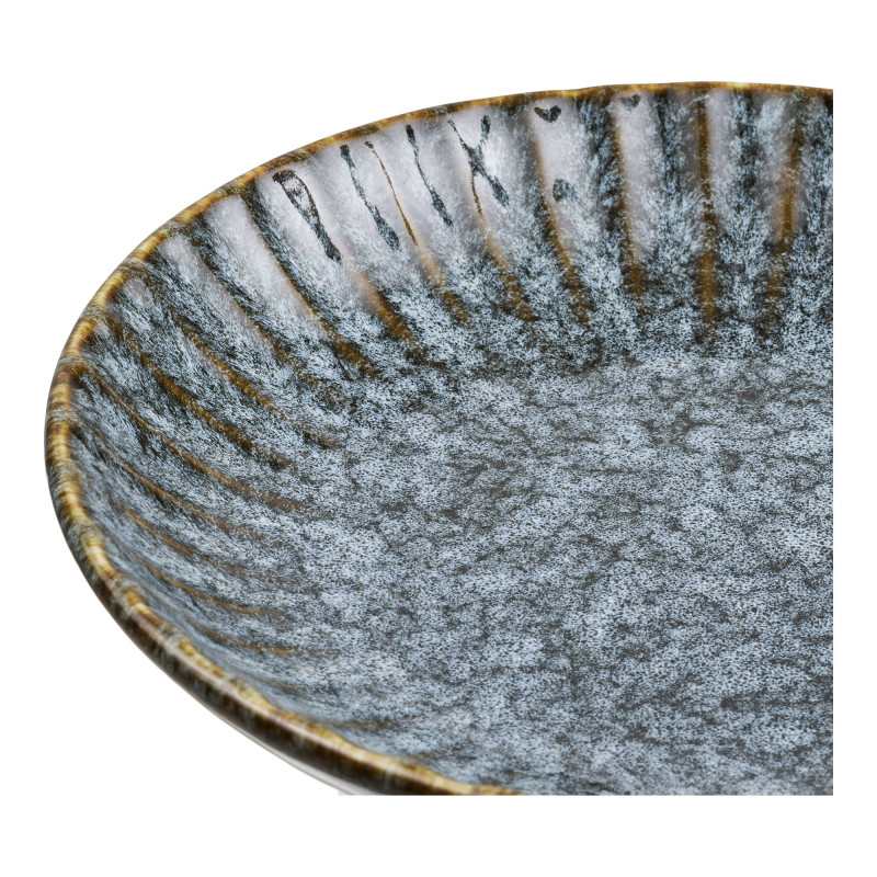 Coupe sur pied en céramique bleu ardoise Ø20,5x7 cm Fenrikdal House Nordic - 5