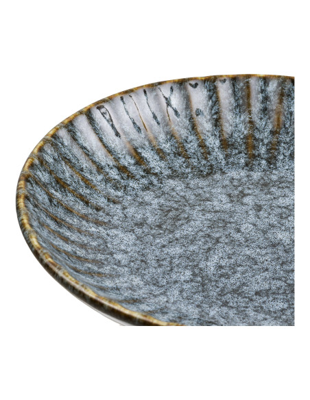 Coupe sur pied en céramique bleu ardoise Ø20,5x7 cm Fenrikdal House Nordic - 5