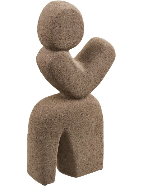 Sculpture abstraite en céramique brun taupe 16x8x36 cm Urelskov House Nordic - 1