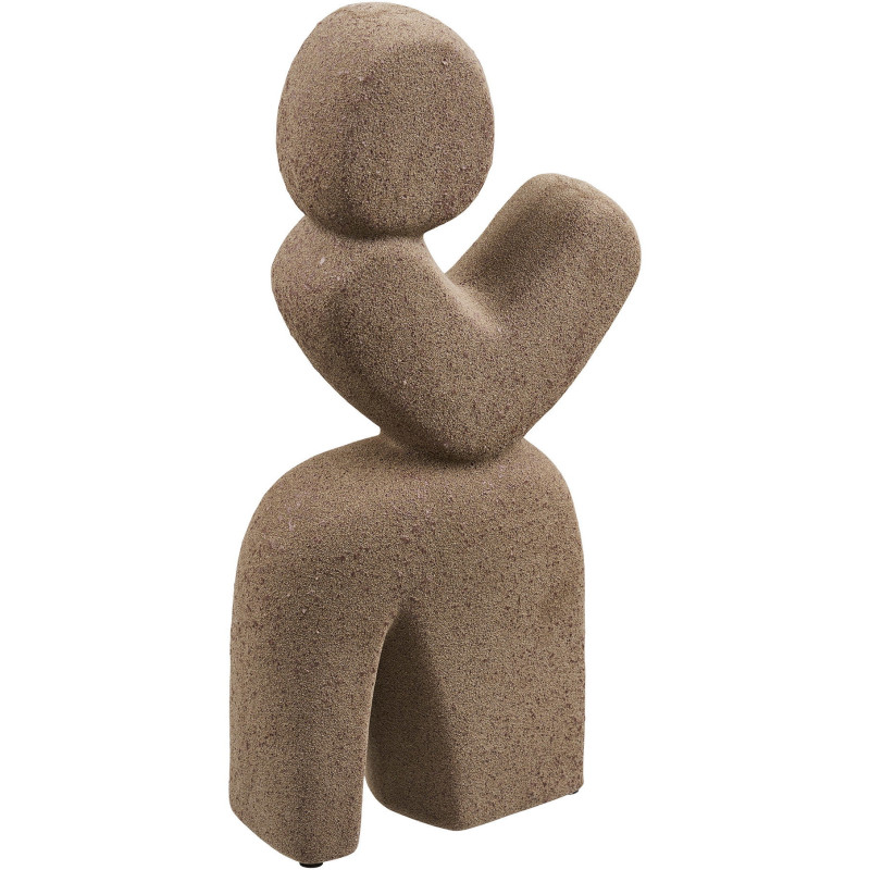 Sculpture abstraite en céramique brun taupe 16x8x36 cm Urelskov House Nordic - 1