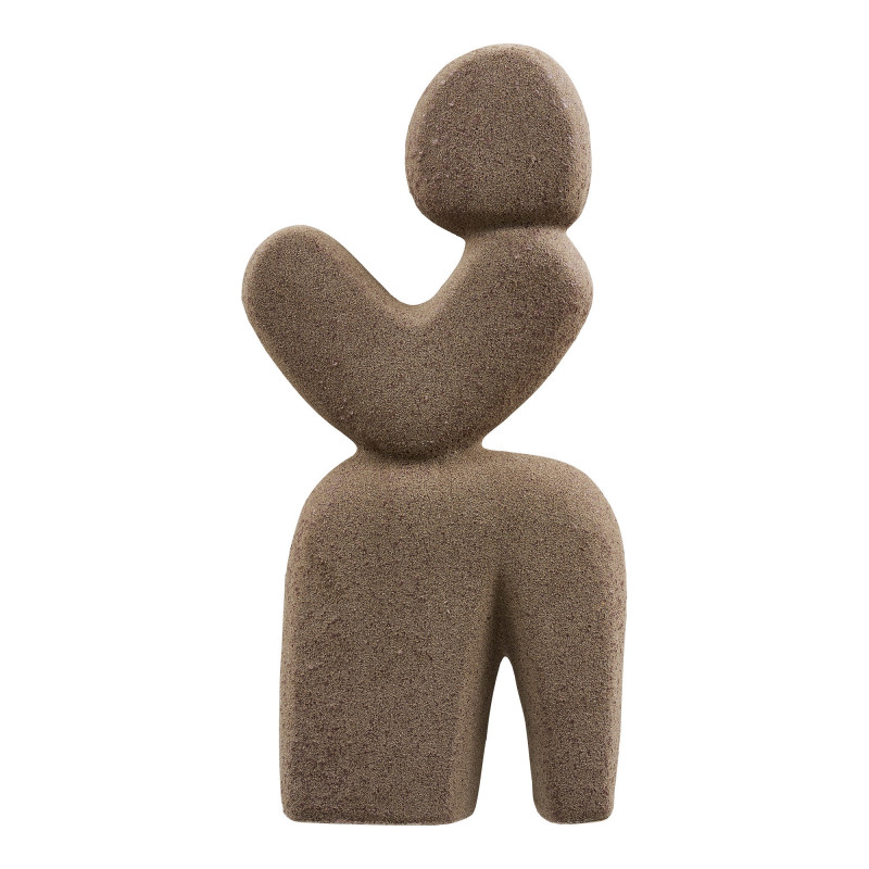 Sculpture abstraite en céramique brun taupe 16x8x36 cm Urelskov House Nordic - 2