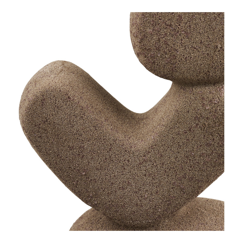 Sculpture abstraite en céramique brun taupe 16x8x36 cm Urelskov House Nordic - 4