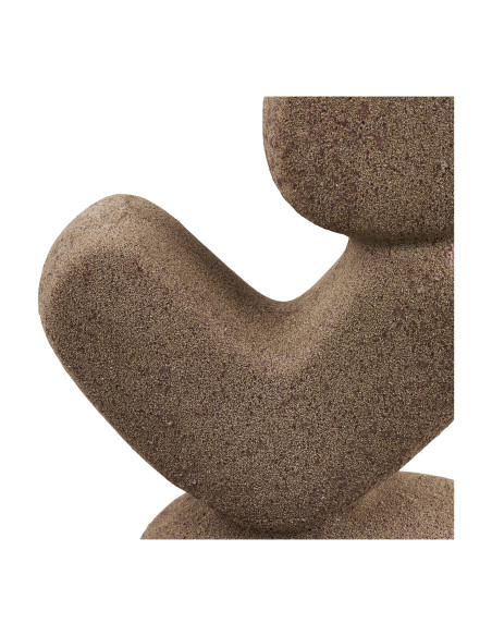 Sculpture abstraite en céramique brun taupe 16x8x36 cm Urelskov House Nordic - 4