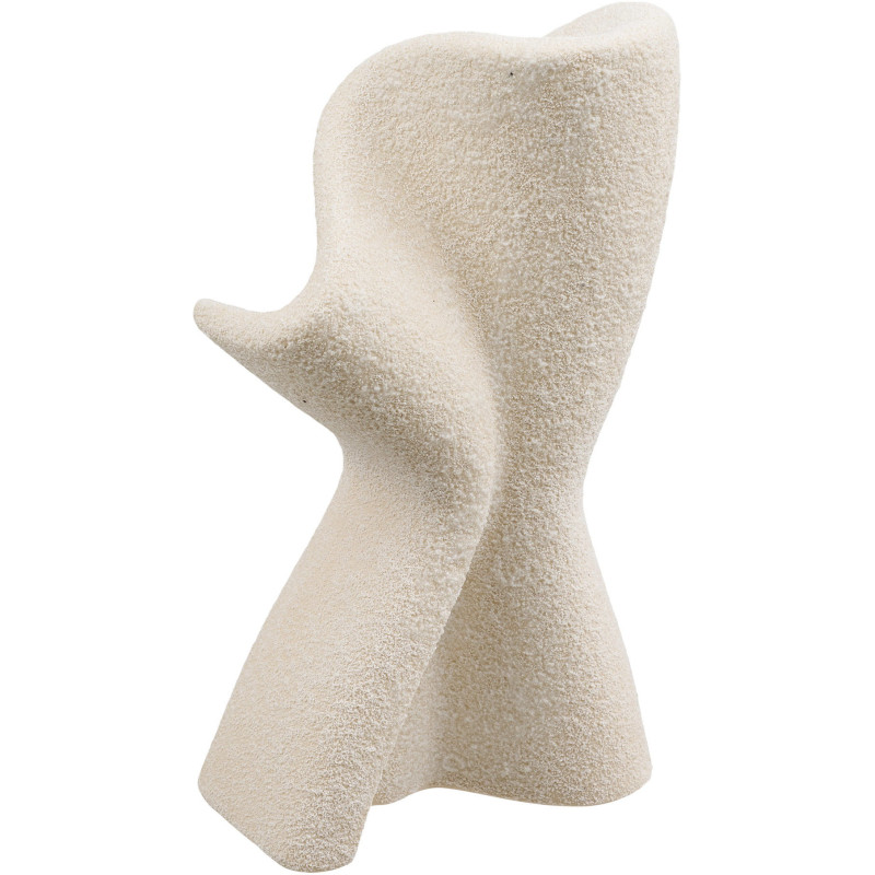 Statuette abstraite en céramique blanc cassé 13x6,5x23 cm Falvervig House Nordic - 1
