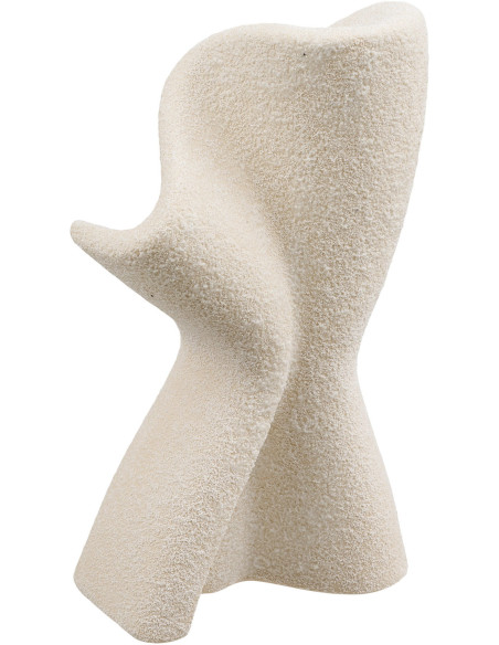 Statuette abstraite en céramique blanc cassé 13x6,5x23 cm Falvervig House Nordic - 1