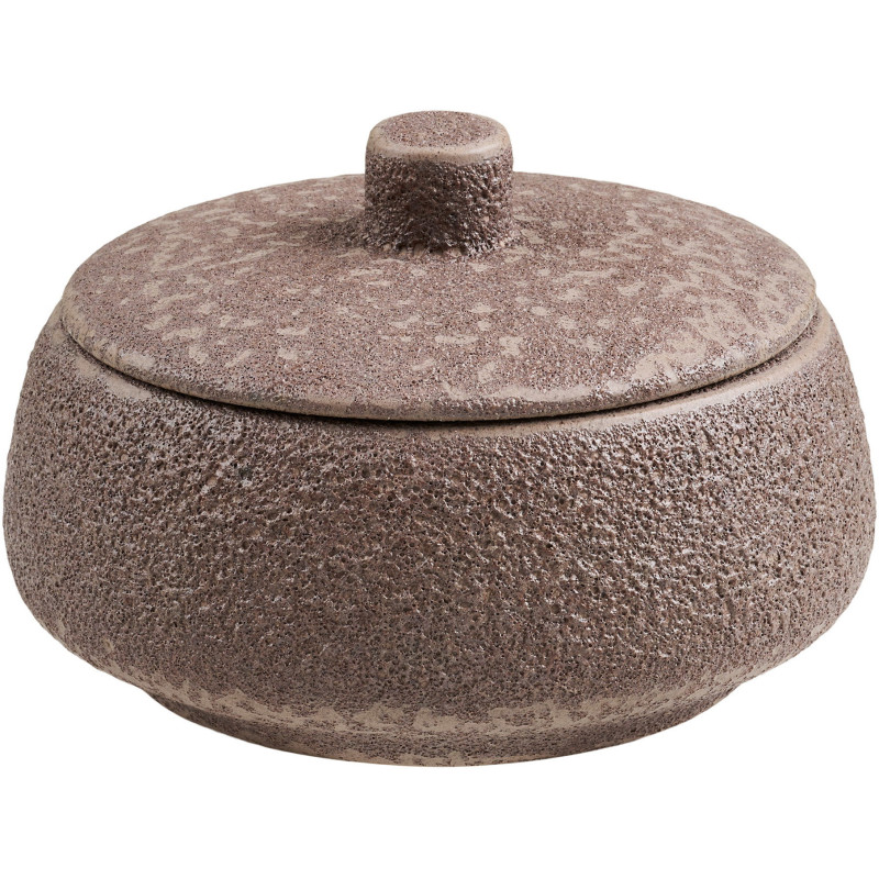 Boîte décorative céramique brun chocolat Ø15x9,5 cm Orlindrup House Nordic - 1