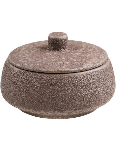 Boîte décorative céramique brun chocolat Ø15x9,5 cm Orlindrup House Nordic - 1