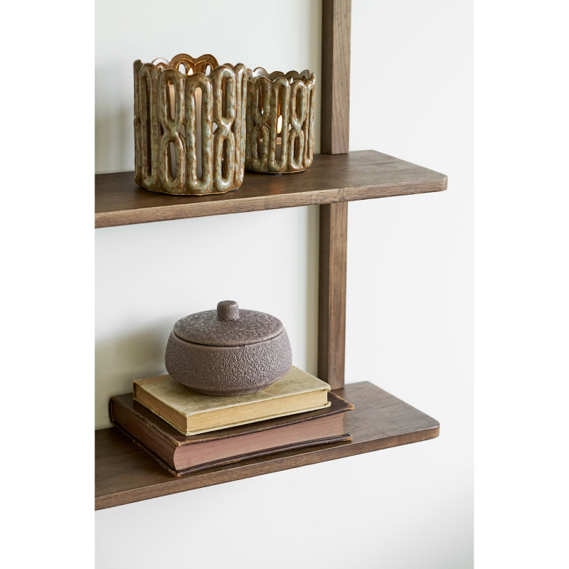 Boîte décorative céramique brun chocolat Ø15x9,5 cm Orlindrup House Nordic - 2
