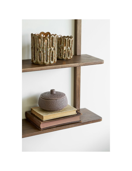 Boîte décorative céramique brun chocolat Ø15x9,5 cm Orlindrup House Nordic - 2