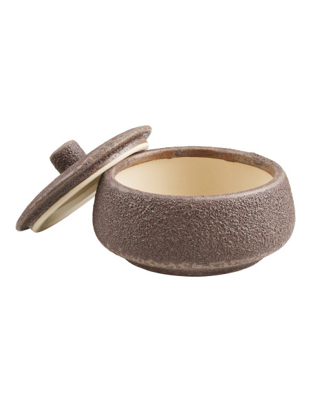 Boîte décorative céramique brun chocolat Ø15x9,5 cm Orlindrup House Nordic - 4