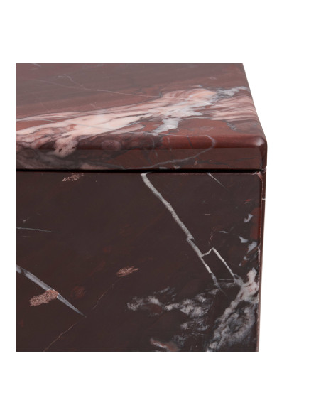 Boîte décorative marbre rouge bordeaux 12x12x8 cm Olvenborg House Nordic - 4