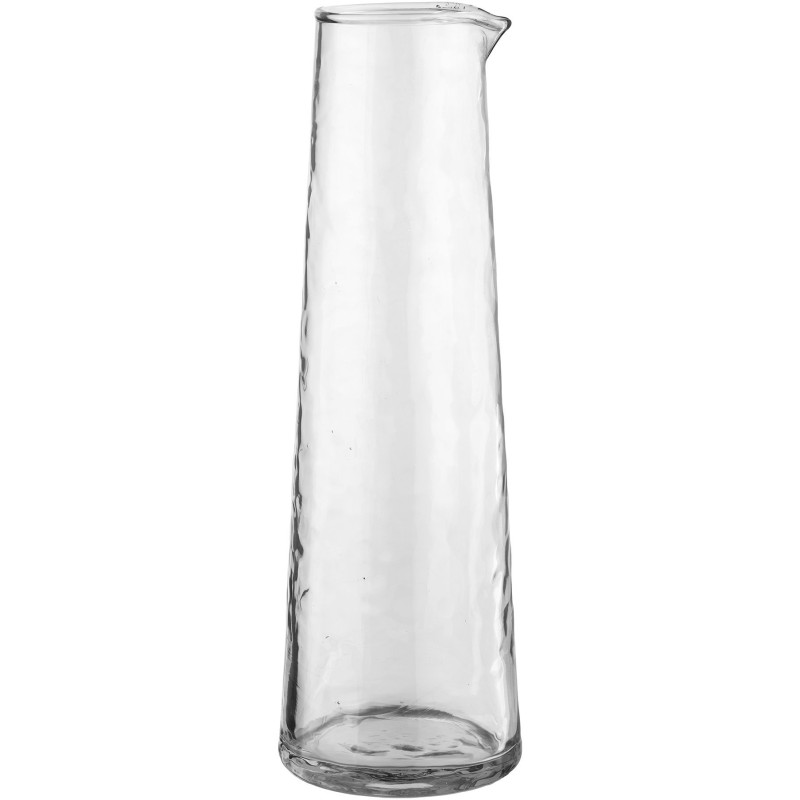 Carafe à eau verre martelé transparent 1,25 L Ø10x30,5 cm Nalanda House Nordic - 1
