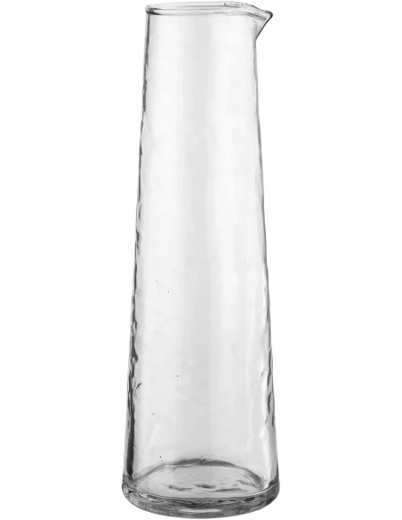 Carafe à eau verre martelé transparent 1,25 L Ø10x30,5 cm Nalanda House Nordic - 1