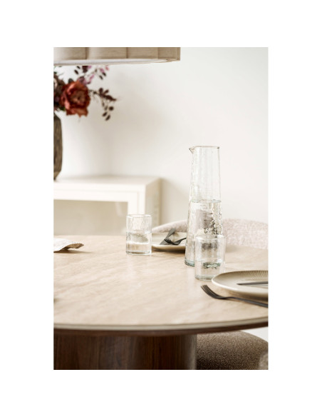 Carafe à eau verre martelé transparent 1,25 L Ø10x30,5 cm Nalanda House Nordic - 8