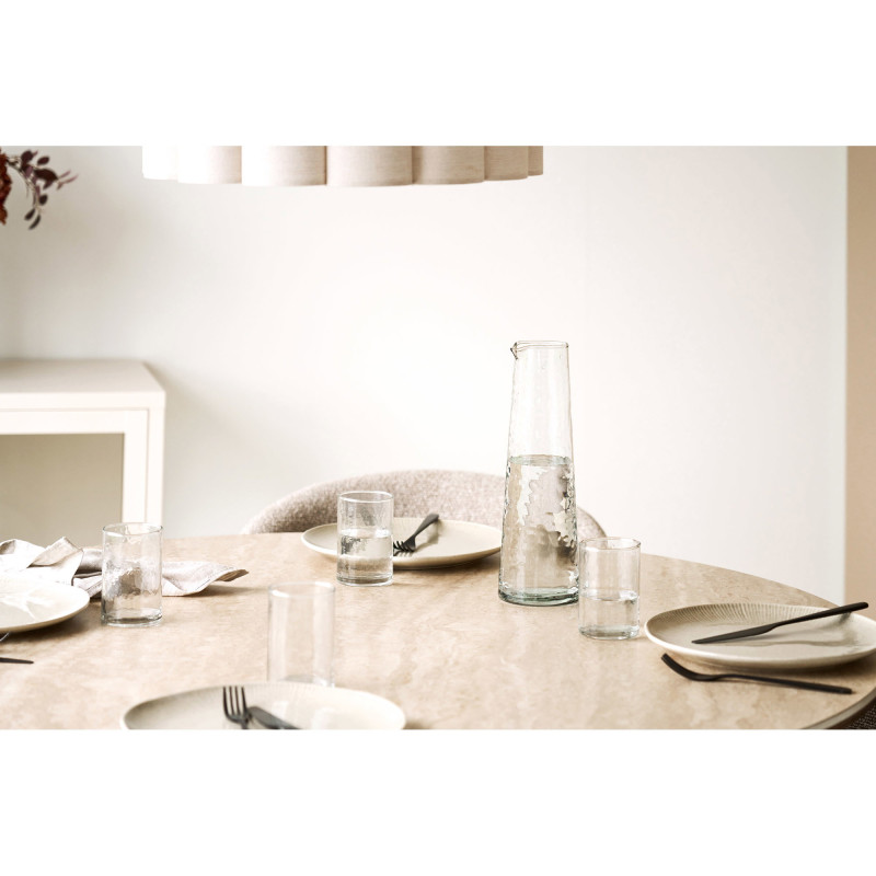 Lot de 4 verres à eau en verre martelé 385 ml Nalanda House Nordic - 10