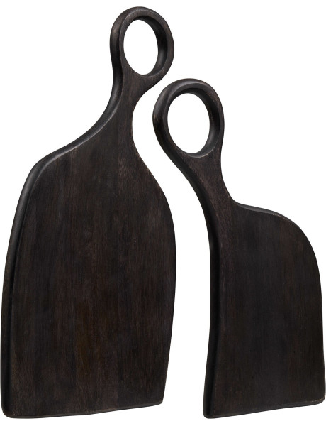 Lot de 2 planches à découper acacia brun foncé 30/41 cm Palani House Nordic - 1