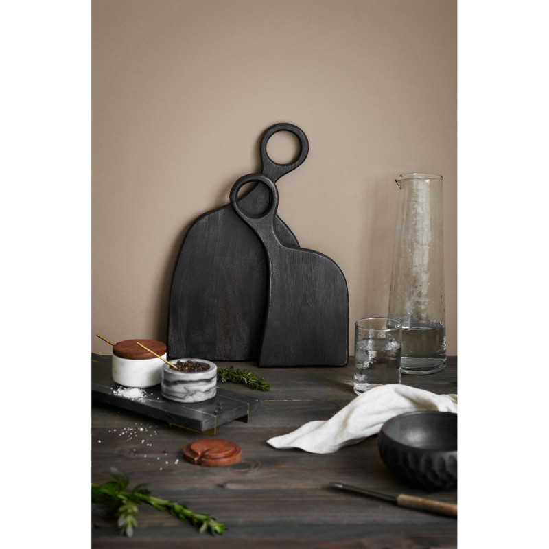 Lot de 2 planches à découper acacia brun foncé 30/41 cm Palani House Nordic - 2