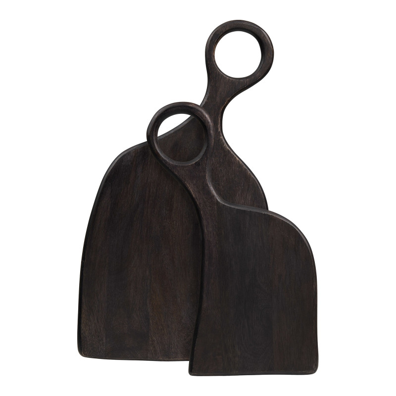 Lot de 2 planches à découper acacia brun foncé 30/41 cm Palani House Nordic - 3