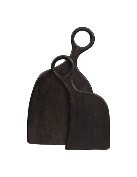 Lot de 2 planches à découper acacia brun foncé 30/41 cm Palani House Nordic - 3