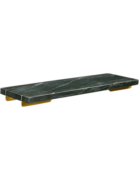 Plateau de service marbre vert pieds laiton 38x12,5x3,5 cm Ervenborg House Nordic - 1