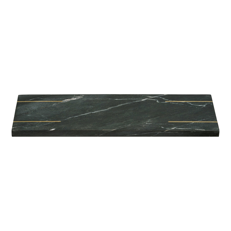Plateau de service marbre vert pieds laiton 38x12,5x3,5 cm Ervenborg House Nordic - 3