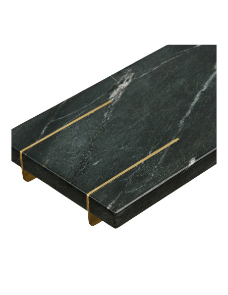 Plateau de service marbre vert pieds laiton 38x12,5x3,5 cm Ervenborg House Nordic - 4