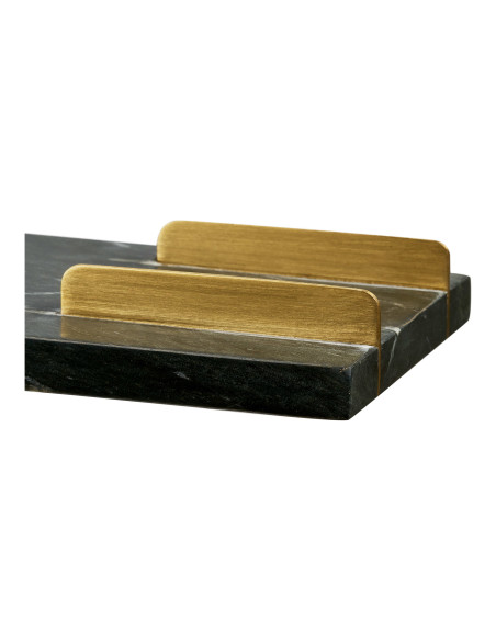 Plateau de service marbre vert pieds laiton 38x12,5x3,5 cm Ervenborg House Nordic - 5