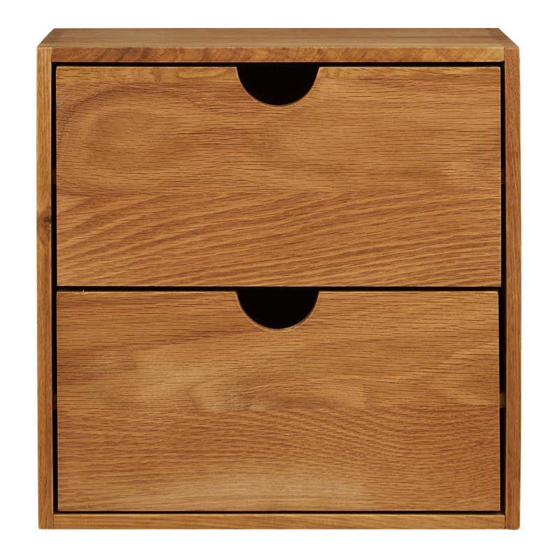 Étagère murale 2 tiroirs chêne naturel 30x18x30 cm Townsville House Nordic - 3