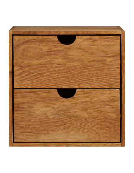 Étagère murale 2 tiroirs chêne naturel 30x18x30 cm Townsville House Nordic - 3