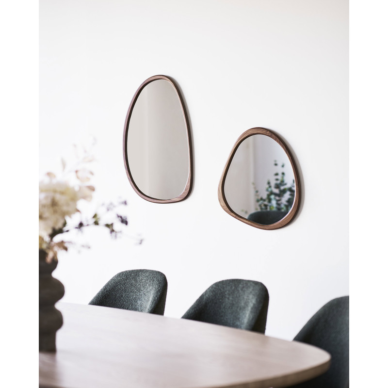 Miroir organique effet bois naturel 44x47 cm Luxon House Nordic - 2