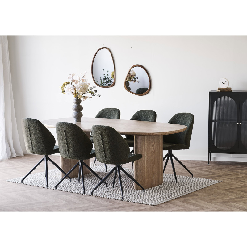 Miroir organique vertical effet noyer 38,5x64,5 cm Luxon Housevitamin - 3