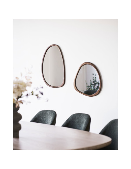 Miroir organique vertical effet noyer 38,5x64,5 cm Luxon Housevitamin - 2