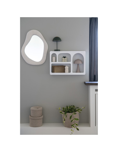 Miroir organique bouclette blanc 46,5x61 cm Bosa House Nordic - 2