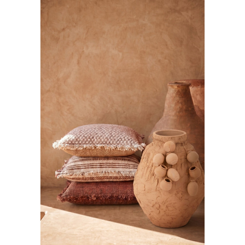 Grand vase wabi-sabi en argile beige 45x45x60 cm Klokt J-Line - 3