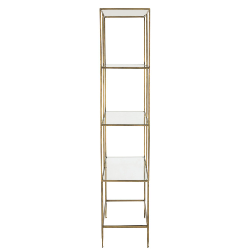 Étagère Art déco en métal doré et verre 100x40x200 cm Jofek J-Line - 4