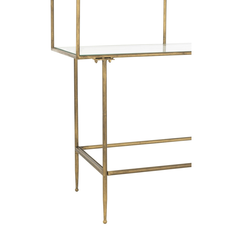Étagère Art déco en métal doré et verre 100x40x200 cm Jofek J-Line - 5