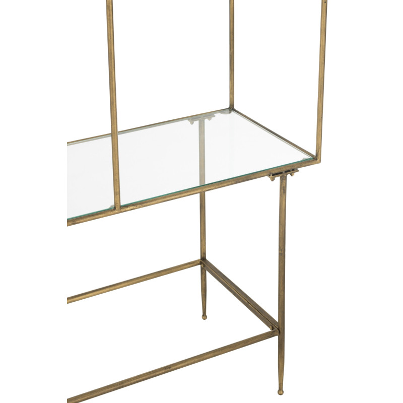 Étagère Art déco en métal doré et verre 100x40x200 cm Jofek J-Line - 6